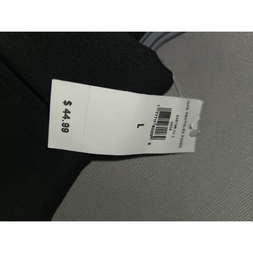 NWT Banana Republic Women Black Sleeveless Mock Neck Pleated Top Blouse Size L - Picture 4 of 8